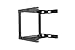 KENUCO Black 9U Wall Mount Open Frame Steel Network Equipment Rack 17.75 Inch Deep - Black - 9U - W19'' x D17.75'' x H19.25'' (REG-9U)