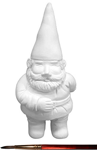George the Garden Gnome and Paintbrush Set - Paint Your Own Ceramic Keepsake