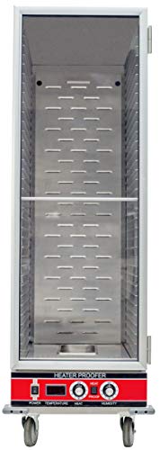 Chef's Exclusive CE801 Heater Proofer Holding Cabinet Insulated Clear Door 1500 Watts Commercial Full Size Holds (35) 18in x 26in Sheet Pans Forced Air With Casters For Mobile Use, 22.8in Wide