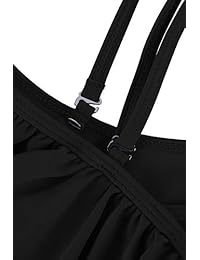 Conjunto de bikini de cintura alta para dama, talla grande, para el hombro