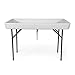 RecPro 4 Foot Cooler Ice Table Party Ice Folding Table with Matching Skirt - White