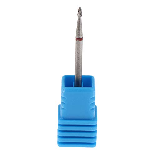 CUTICATE Shank Diameter: 2.35mm/0.1inch Safety Tungsten Carbide Nail Drill Bit - Coarse Grit for Electric Acrylic Nail Drill - No.01