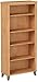 Bush Home Somerset 5 Shelf Bookcase in Maple Cross, Tall Bookshelf, Large Book Shelf for Living Room, Home Office, or Entryway