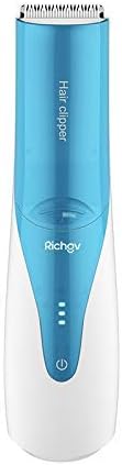 Richgv Baby Hair Clipper, Rechargeable Electric Hair Trimmer, New Design Cordless Hair Cutting Kit Kids Hair-Sucking with Ceramic Blade,3 Guide Combs Barber for Children Kids