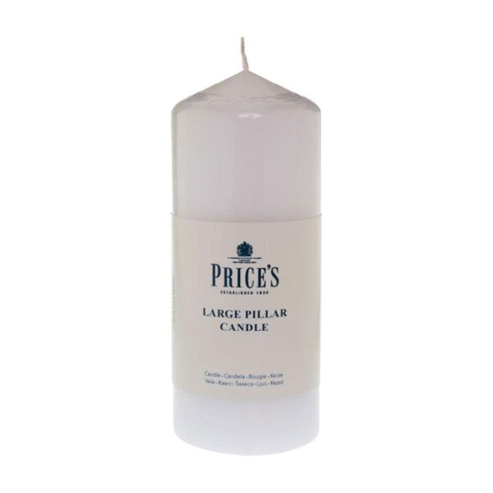 Price's Candles - 6" White Pillar Candles - Quality White Wax - Smokeless Burn - Unscented - Slow Burning - Non-Drip - Multi-Purpose - Ideal for All Occasions — image 1