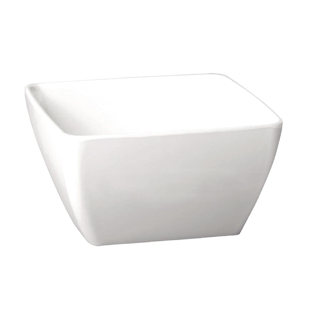 APS GF136 Melamine Square Bowl, 19 cm Item Length, Pure White