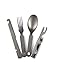 FREE SOLDIER Outdoor Multi-function Flatware set Titanium Spork 3 in 1 Tableware Camping Pocket Knife Fork Spoon Dinner Set