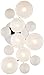 Lilypad Contemporary Modern Ceiling Light Semi-Flush Mount Fixture Chrome 19 1/4