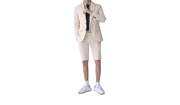 Notch Lapel Summer Men Suit 2 PC(Jacket 