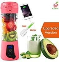BLENDEE Portable Blender USB Juicer Cup, Personal Size Fruit Mixer Travel Bottle, Rechargeable Drink Mixing Machine for Fitness/Outdoors/Office, 380ML Juice Extractor with Digital Display