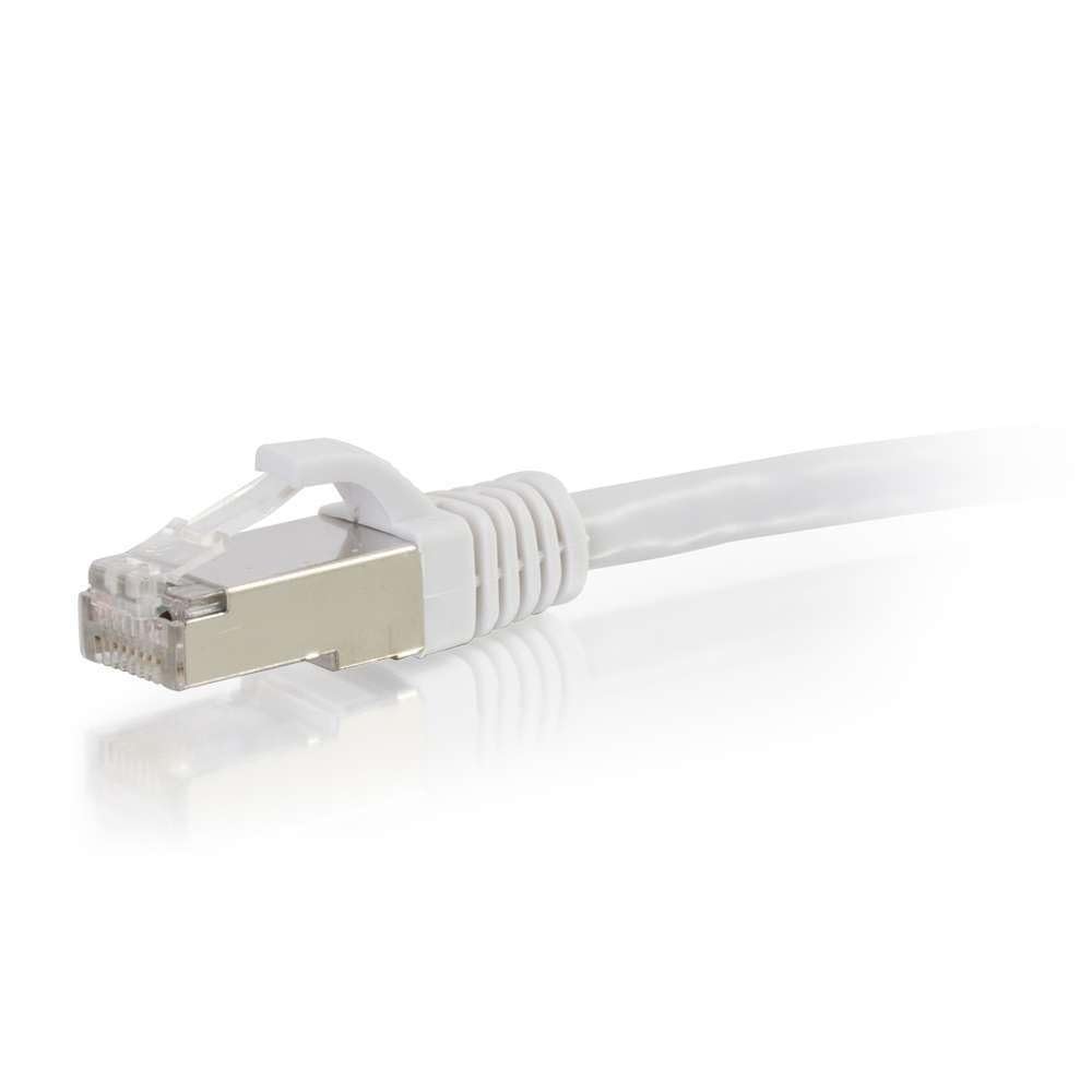C2G 89938 3M White CAT6A Ethernet Gigabit Lan Network Cable (RJ45) Nickel plated and Copper Braided Patch UTP Cable
