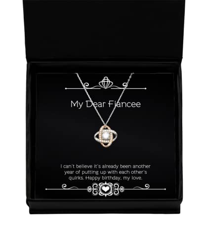 Useful Fiancee Gifts, I Can't Believe It's Already Been Another Year of Putting up, Fiancee Love Knot Rose Gold Necklace from, Gift Ideas for her, Gift Ideas for him, Gift Ideas for, Gift Ideas for