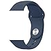 Apple Watch Band - FanTEK Soft Silicone Sport Style Replacement iWatch Strap for Apple Wrist Watch 42mm Models M/L Size (Dark Blue)