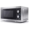 SHARP YC-MG01U-S 800W Microwave with 20 L Capacity, 1000W Grill & Defrost Function – Silver