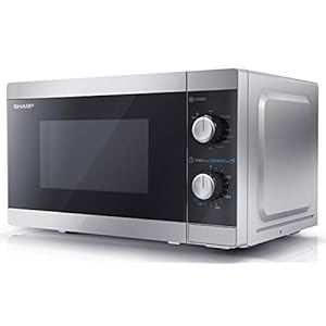 Sharp-YC-MG01U-S-800-W-Microwave-with-1000-W-Grill-20-Litre-Capacity-and-5-Power-Levels--Silver SHARP YC-MG01U-S 800W Microwave with 20 L Capacity, 1000W Grill & Defrost Function – Silver