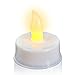 LED Flameless Tealights - Pack of 24 White Plastic Tea Light Candles with Realistic Flicker - Batteries Included - by Light Me Up