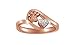 White Natural Diamond Accent Paw Print Heart Ring in 14k Gold Over Sterling Silver (I-J Color, 0.03 Cttw)