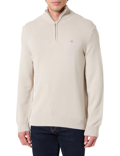 GANT Coton décontracté avec Demi-Fermeture éclair, Kaki Mel, XXL
