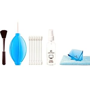 Live Tech Shiny 6 in 1 Professional Cleaning Kit – Dust Removal Air Blower, Cotton Buds, Cotton Cloth, Micro-Fiber Cloth…