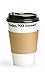 DISPOSABLE 16 ounce COFFEE PAPER HOT CUPS -set of 100, Lids, Cardboard Sleeves, To-Go Coffee Cups- hot or cold travel drink mug for Coffee, Tea and Hot Chocolate - Cuppa Motivation (variety 1)