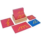 Montessori Lower Case Cursive Sandpaper Letters w/ Box