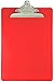 Trade Quest Plastic Clipboard Transparent Color Letter Size Standard Clip (Pack of 6) (Red)