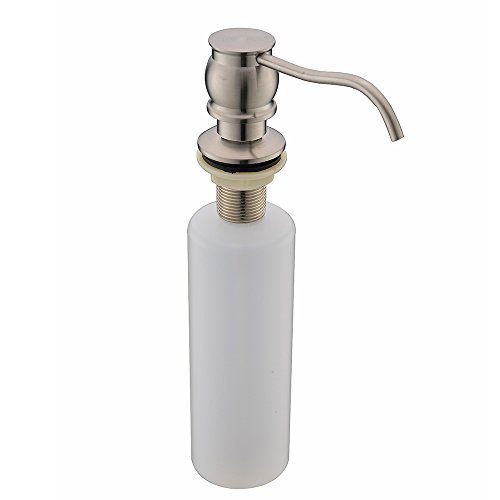 VCCUCINE Antique Country Deck Mount Brushed Nickel Kitchen Sink Granite Countertop Hand Pump Replacement Soap Dispenser, Stainless Steel Liquid Dish Dispenser