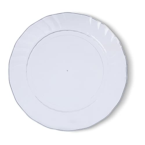 Amazon Basics Disposable Clear Plastic Plates, 50Pack, 10.25inch Pricepulse