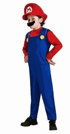 Super Mario Bros - Child Costume - Boy Large 10-12