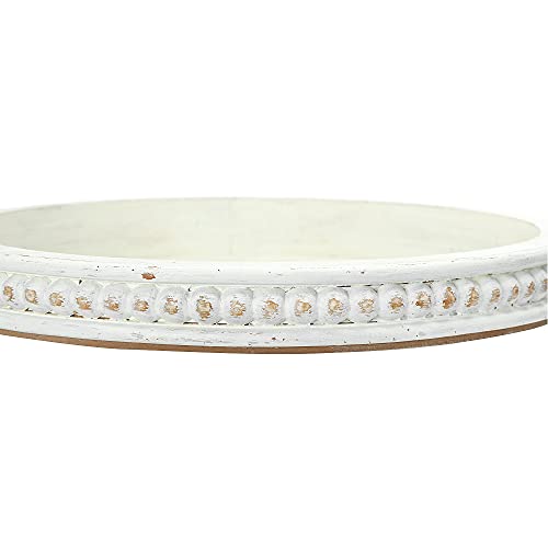 Creative CoOp White Round Decorative Wood Tray Pricepulse