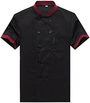 WAIWAIZUI Chef Jackets Waiter Coat Short Sleeves Underarm Mesh Many Colors