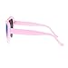 Womens Mirrored Rusta Mirror Lens Plastic Frame Heart Shape Sunglasses (Pink)