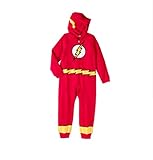 DC Justice League The Flash Children's One Piece Sleeper Pajamas Union Suit (Extra Small)