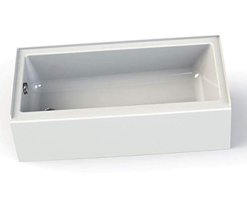 MAAX 106348-R-000-001 Rubix Access Rectangular Acrylic Soaking Bathtub with Right Hand Drain, 59.875-in L x 30.125-in W x 14-in H, White