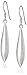 Sterling Silver High Polished Elongated Oval Puff Drop French Wire Earrings
