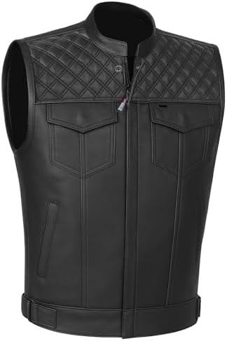 Amazon.com: UNIK Men's Premium SOA Style Club Motorcycle Zippered
