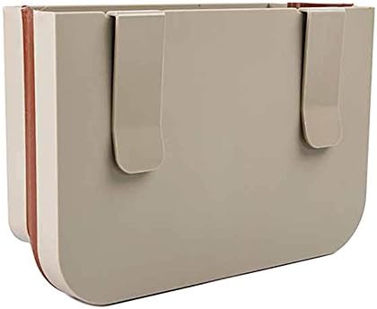 Tpfocus Foldable Car Garbage Can Vehicle Rubbish Bin Trash Holder for Car Beige
