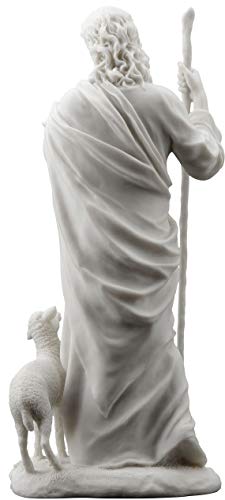 wu Jesus The Good Shepherd Statue Sculpture 11 ½-Inch (White)