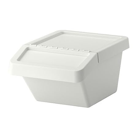 Ikea Sortera Waste Sorting Bin With Lid White 37 L Amazon Co