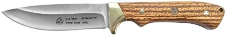 PUMA SGB Teton Zebra Wood Hunting Knife with Leather Sheath