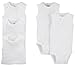 Carter's 5-Pack S/L Bodysuits - White- 12 Months
