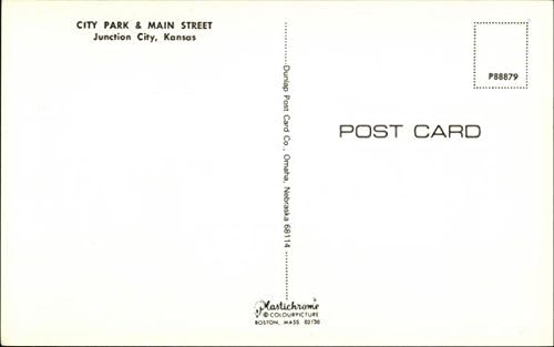 City Park Main Street Junction City Kansas Ks Original Vintage