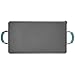 Rachael Ray Brights Hard Anodized Nonstick Double Burner Griddle Pan/Grill with Pour Spout, 18 Inch x 10 Inch, Gray with Agave Blue Handles
