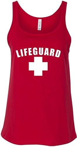 Lifeguard Tank Top Shirt - Men's and Women's (X-Large, Women's Red)