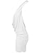 Luna Flower Women's Sexy Low Cut Halter Dress - Fitted Plunge Party Dress White Small (GDRW064)