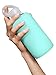 bkr BPA-Free Silicone Sleeve Glass Water Bottle - Holiday - Sheer Vacation Blue, 16 Ounce(Pack of 1)