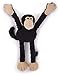 goDog Crazy Tugs Monkey with Chew Guard, Large, Black