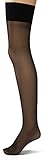 Sexy Sheer Thigh High Support Stockings - Shiny Compression Control Toe and Over the Knee Tight(1 Pair Black)