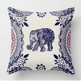 Cute Elephant Cotton Throw Pillow Case Cushion Cover 16 X 16 Inches Two Sides