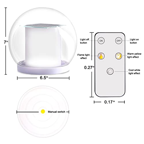 ROMELUCE Floating Pool Lights,Solar Flame Lights Flickering Pool Accessories IP68 Waterproof Pool Lights,7 inch Remote Controllable 3 Light Modes Outdoor Decoration Lamp for Pool (2PCS)